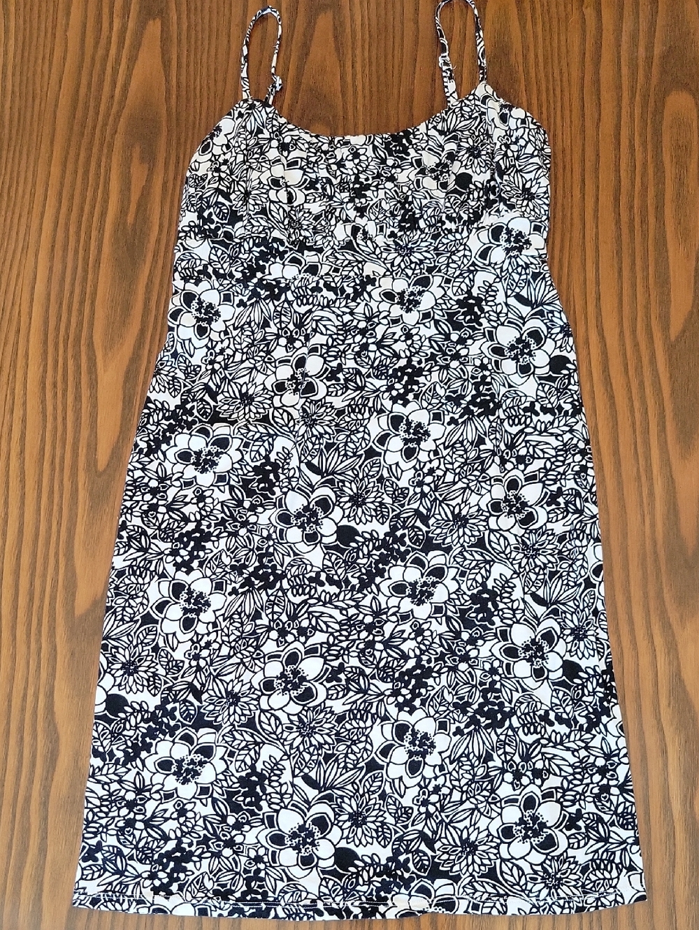 NWT -- ANNE TAYLOR LOFT Black and White Floral Tank Dress | Size: SP